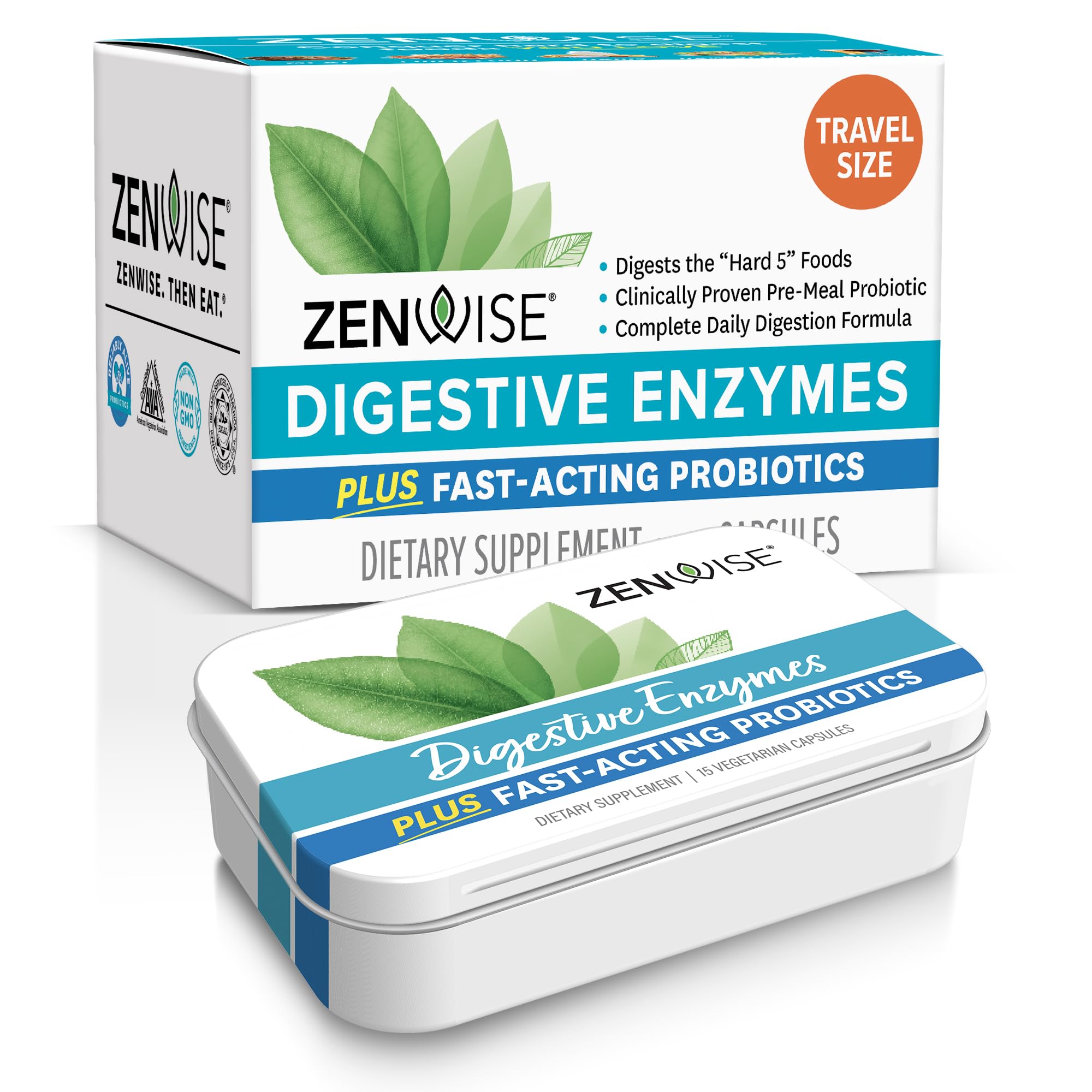 Zenwise Digestive Enzymes with Bromelain bottle — 15 count