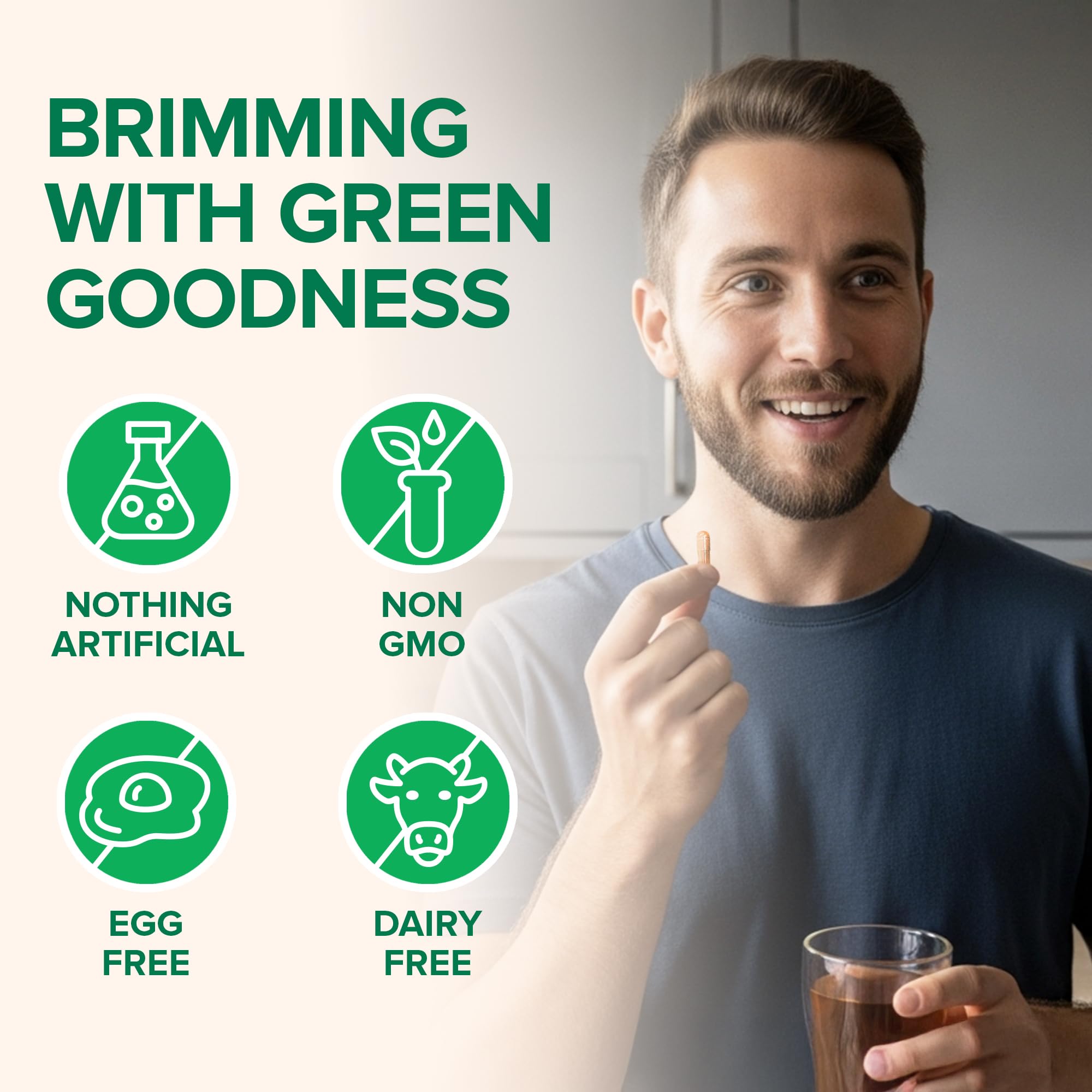 Vegan non GMO allergen free supplement claim on bottle
