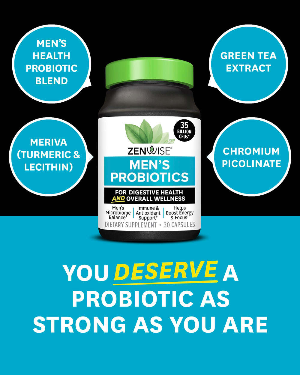 Green Tea Extract ingredient in Zenwise Men’s Probiotic