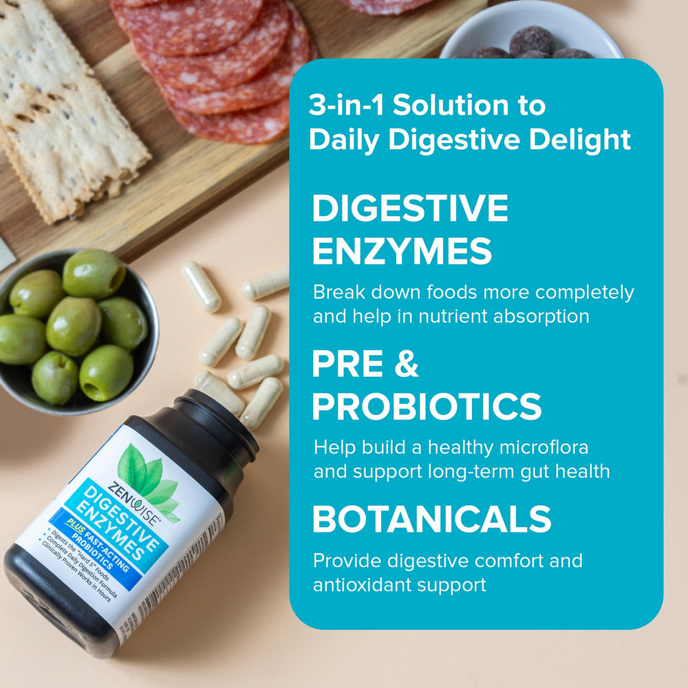 Zenwise Health Digestive Enzymes label clearly lists ingredients and directions.