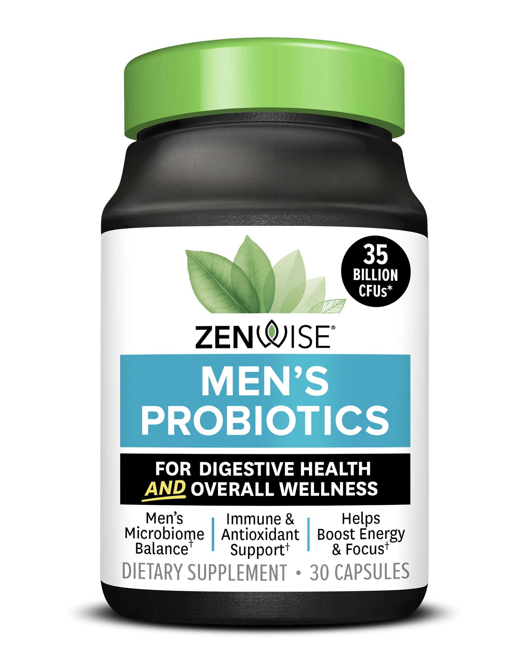 Zenwise Men’s Probiotic bottle with 35 Billion CFUs
