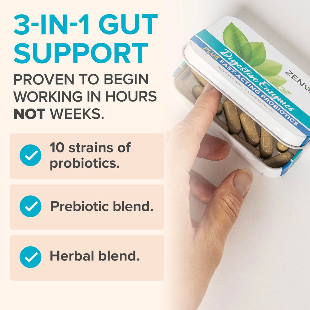 Digestive health concept with gut microbiome