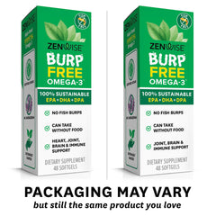 Burpless fish-free Omega-3 softgels