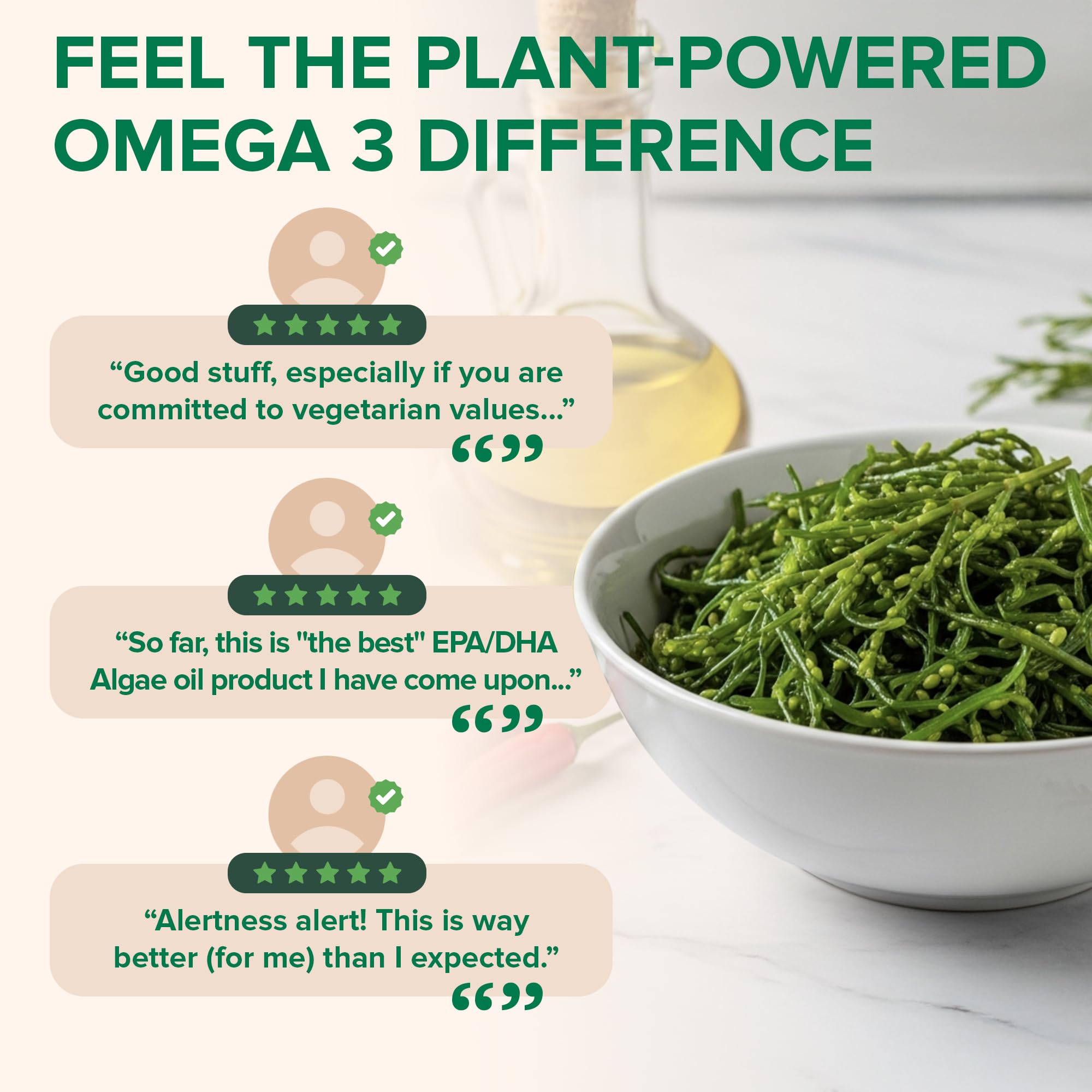 Clinically tested vegan omega-3 ingredients label