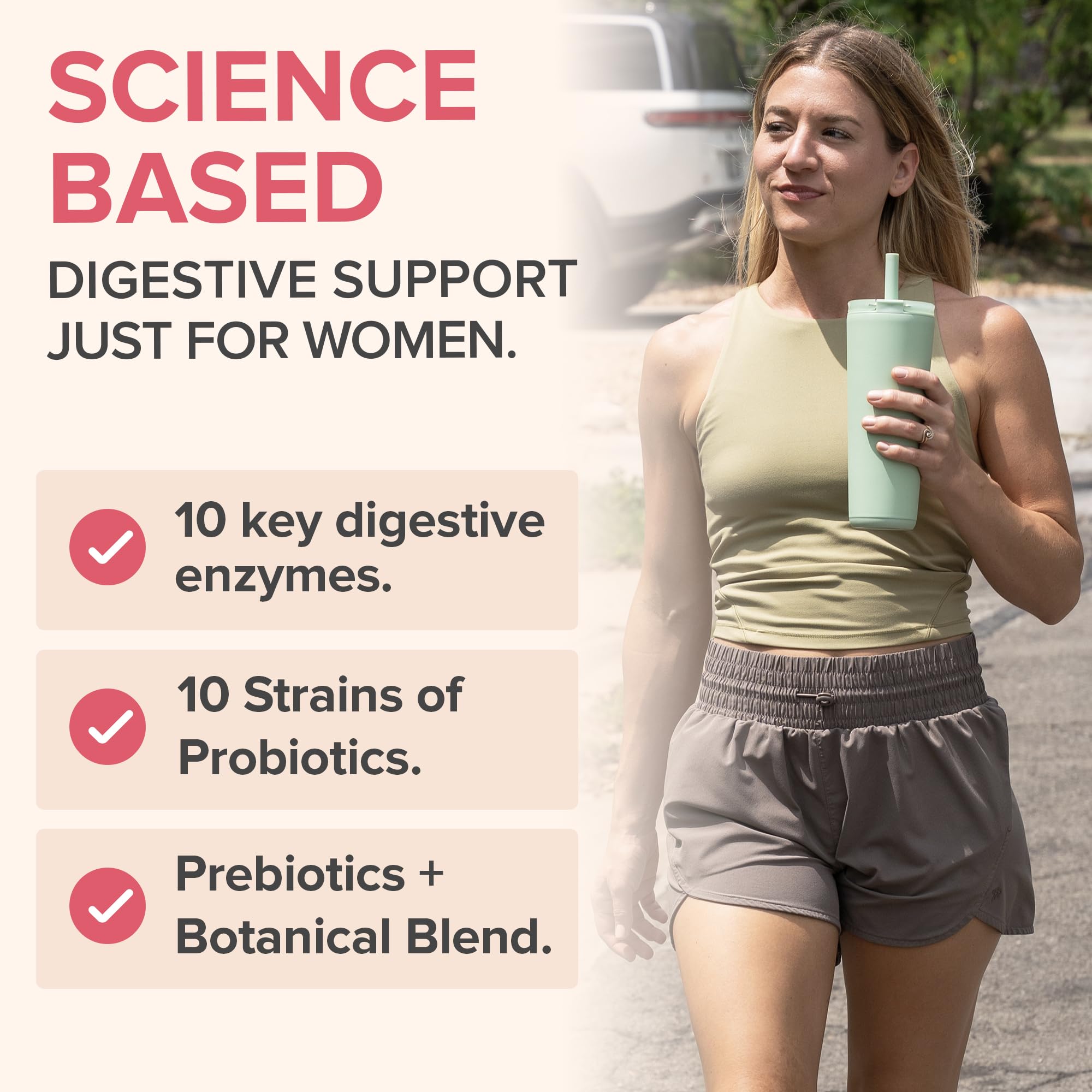 Gut health and bloating relief concept