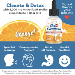 Zeo Health KidZ Cleanse apple flavor bottle ready for easy mixing and kid-friendly taste