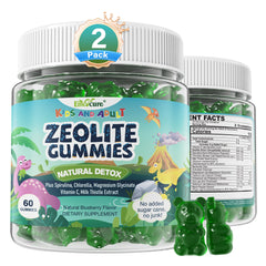 Front view of Zeolite Detox Gummies for kids and adults