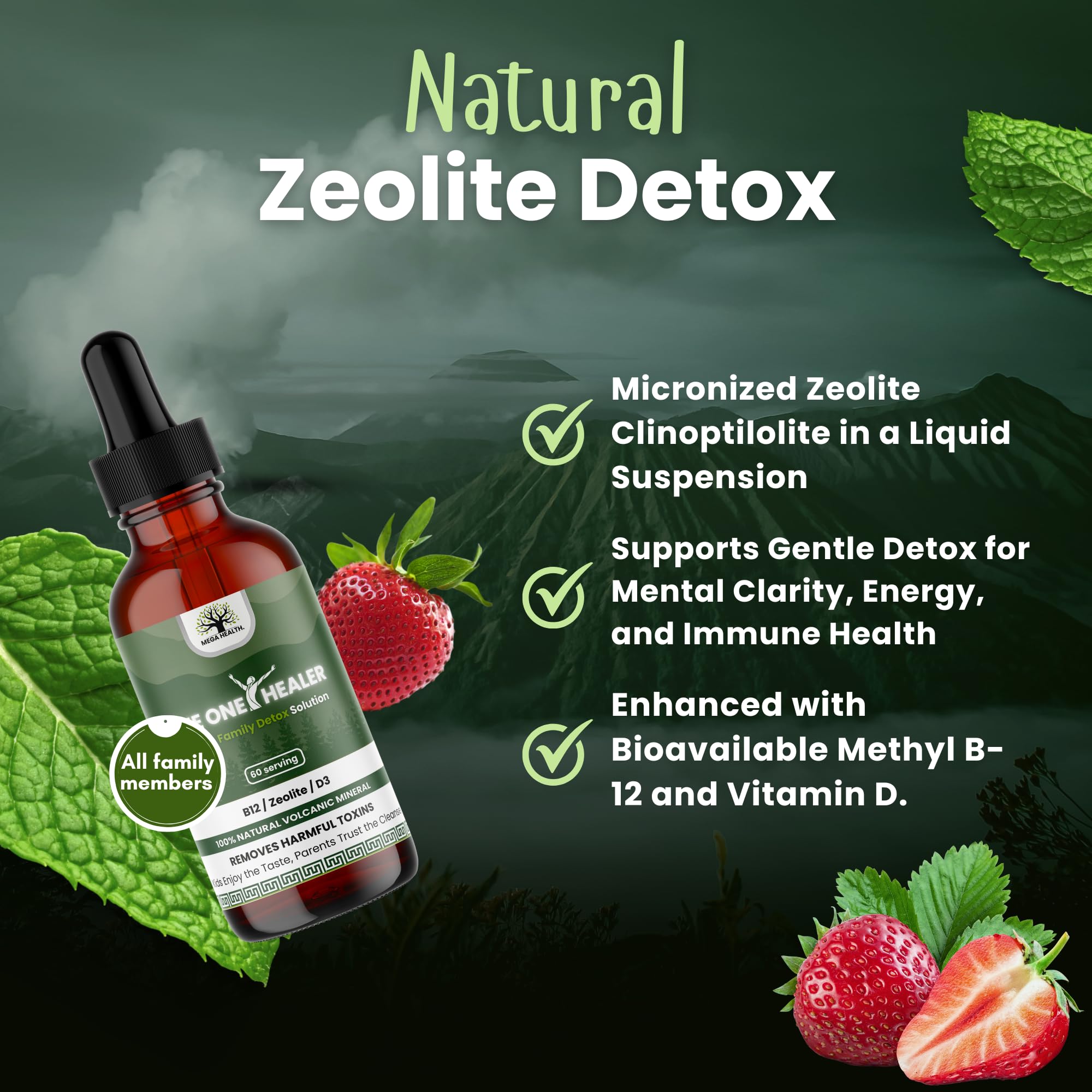 Serving suggestion: Zeolite Detox Drops stirred in water