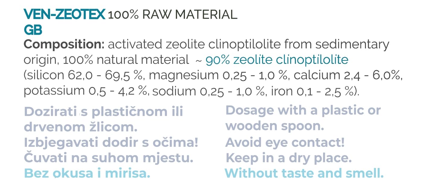 Kitchen-routine setup with Zeotex Zeolite Detox Powder suggests lifestyle balance.