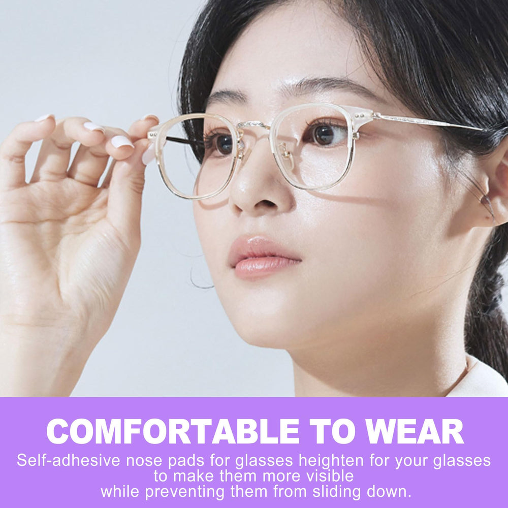 Nose pads provide height and reduce marks on the nose