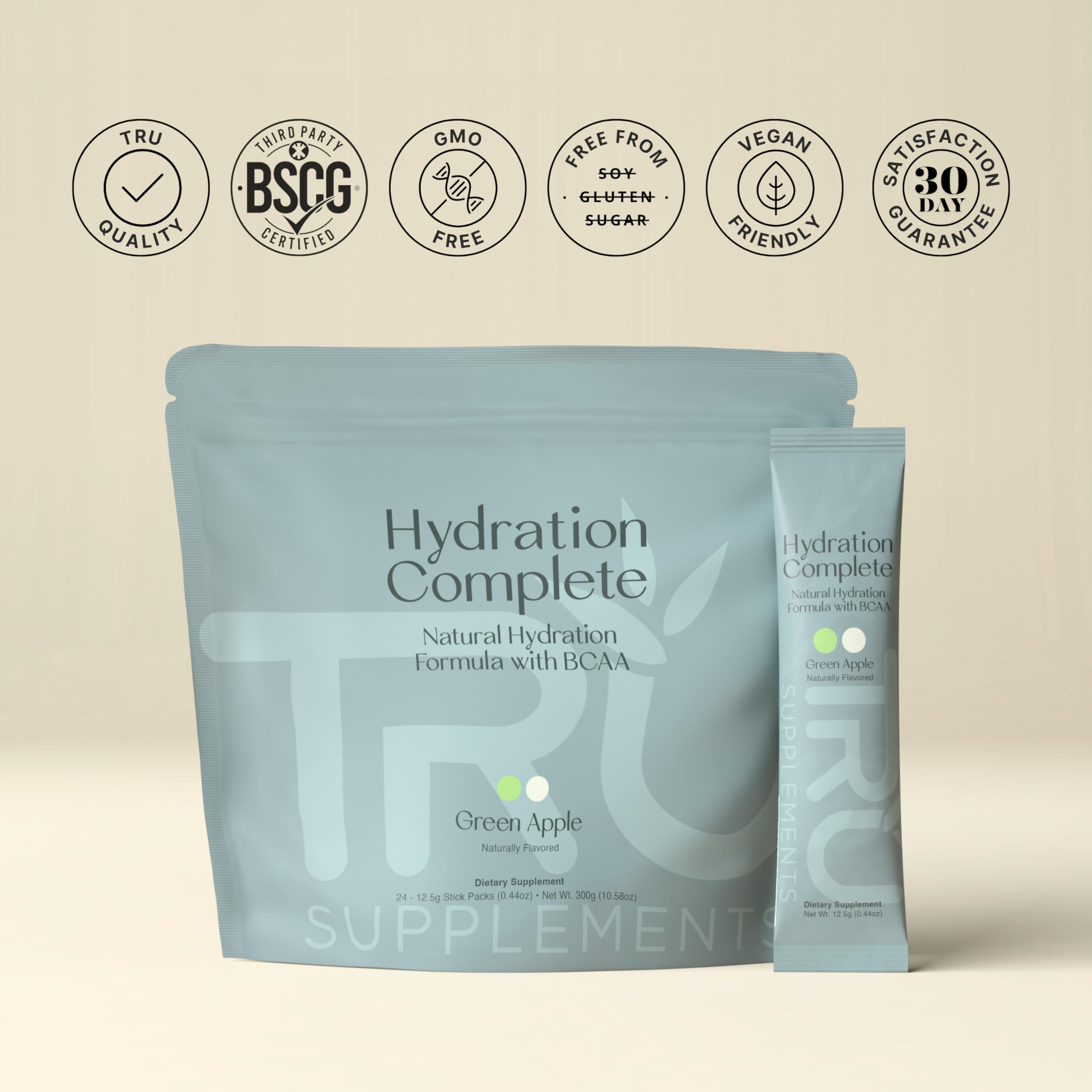 Icons showing zero calories and no artificial sweeteners