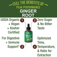 Zero sugar vegan ginger drops being poured