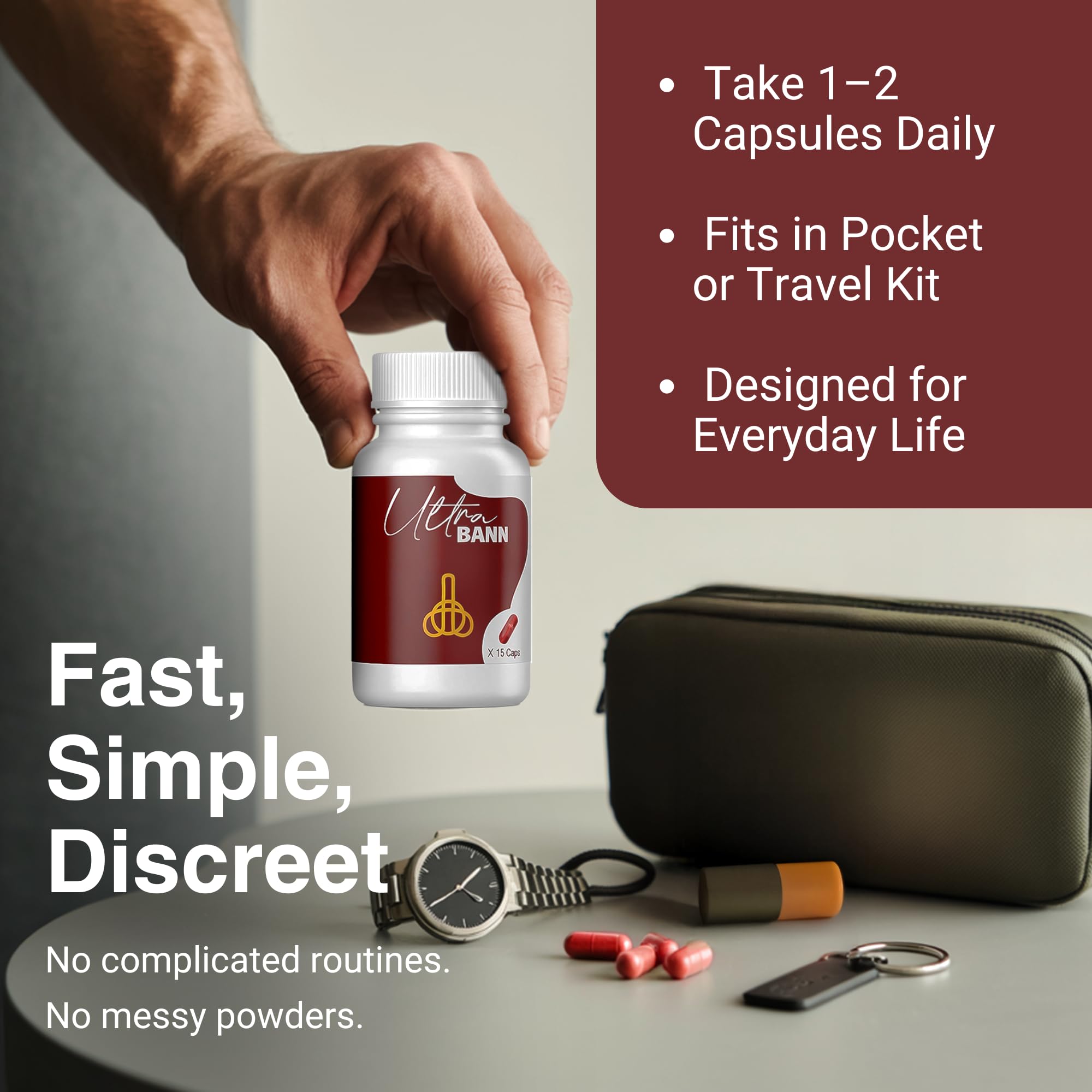 Zest Of Moringa Ultra Bann capsules closeup illustrating vegan, gluten-free wellness