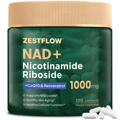 ZESTFLOW NAD+ Liposomal supplement bottle with label