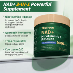 Close-up of NAD+ liposomal capsules