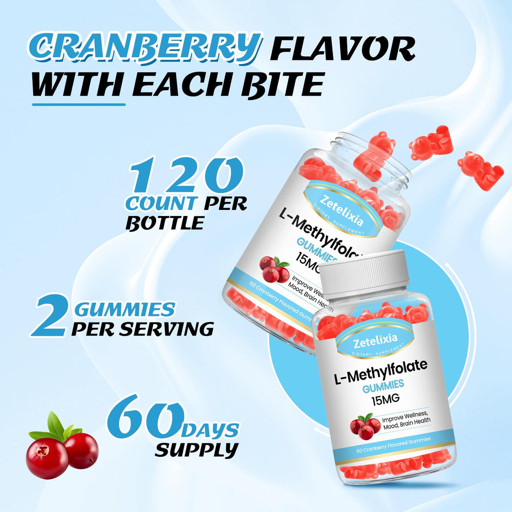 Nutrition facts panel for Zetelixia gummies