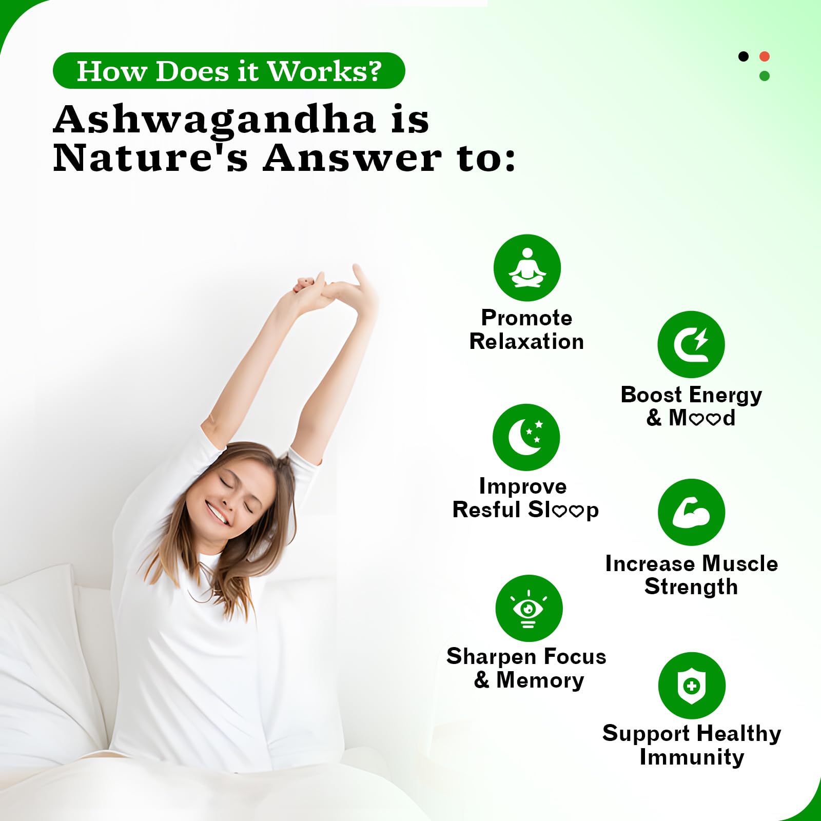 Ashwagandha root extract and Vitamin D3 ingredient panel