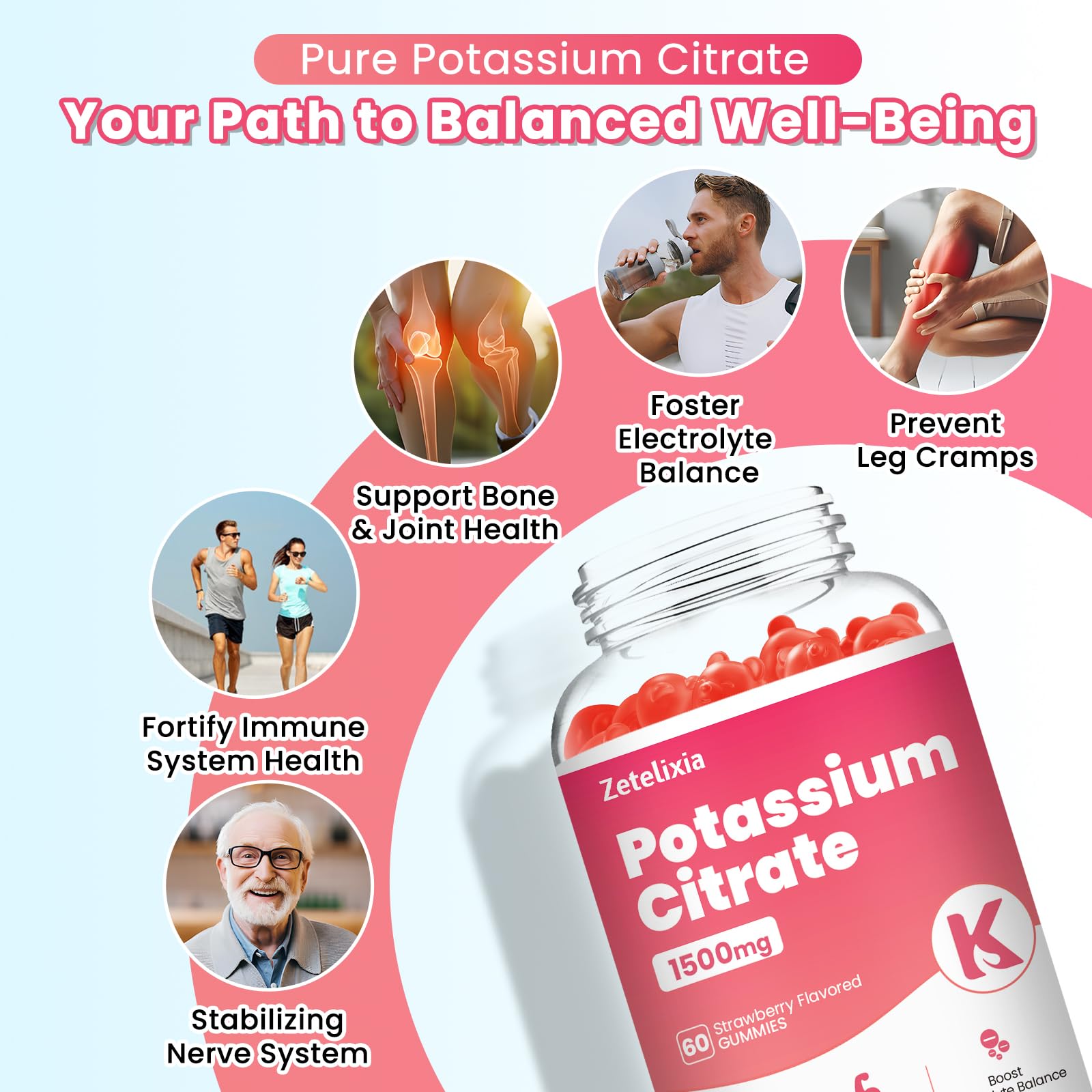 Graphic showing daily use of 2 gummies per day