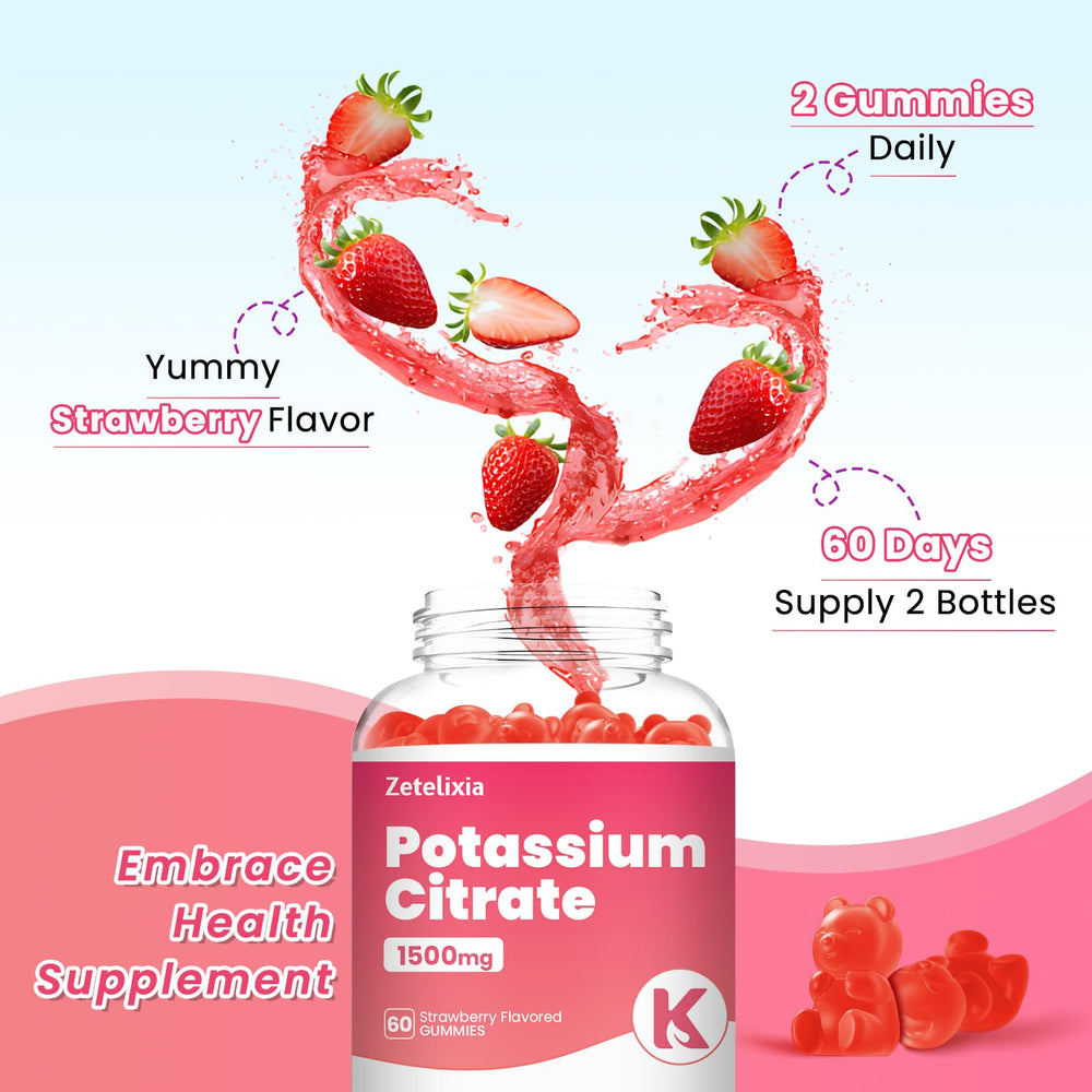 Strawberry-flavored Zetelixia Potassium Gummies