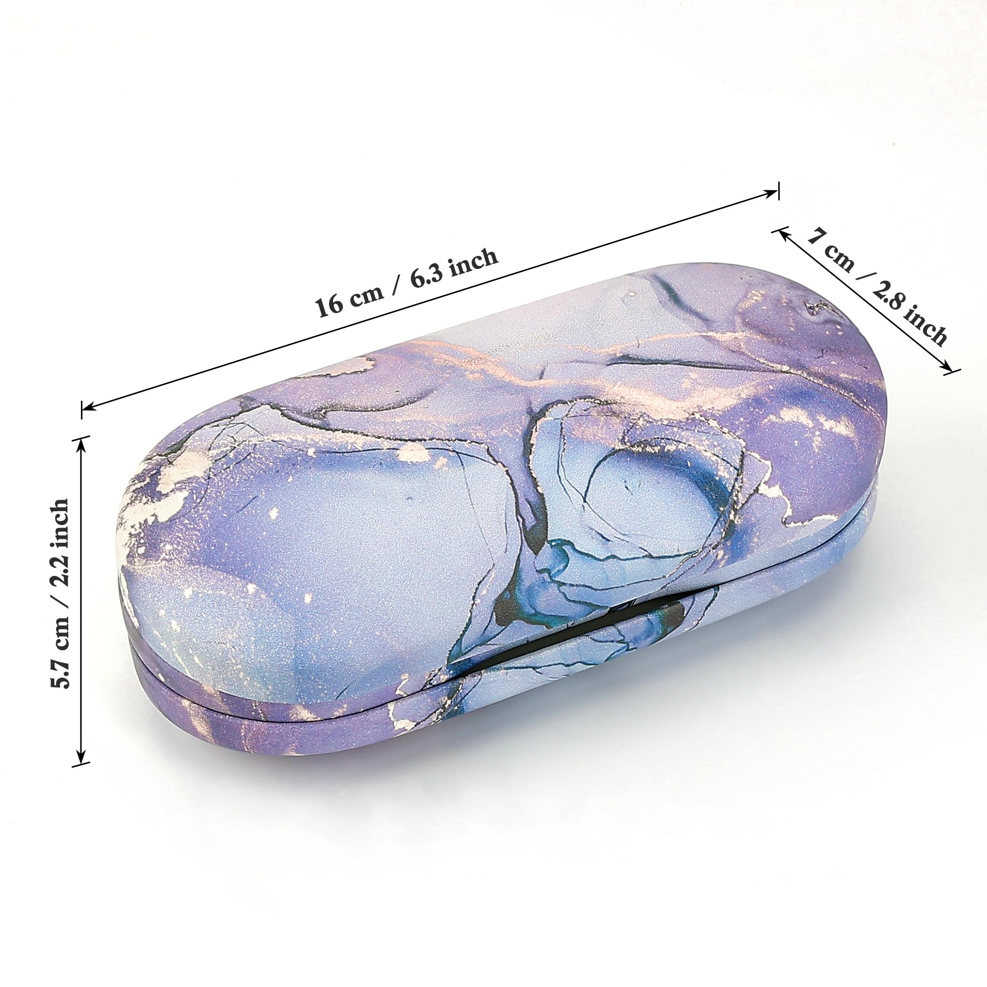 Double-sided design showing mirror and glasses side