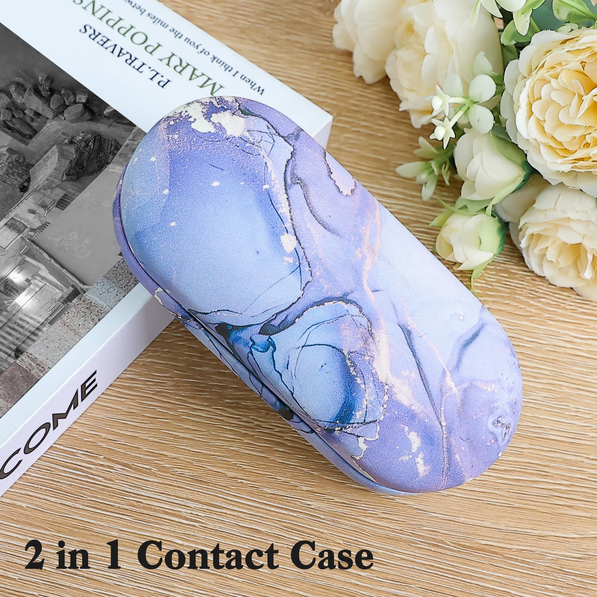 Compact travel case for lenses and glasses