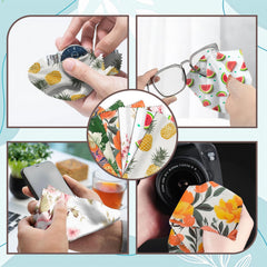 Multi-use microfiber cloth with decorative patterns