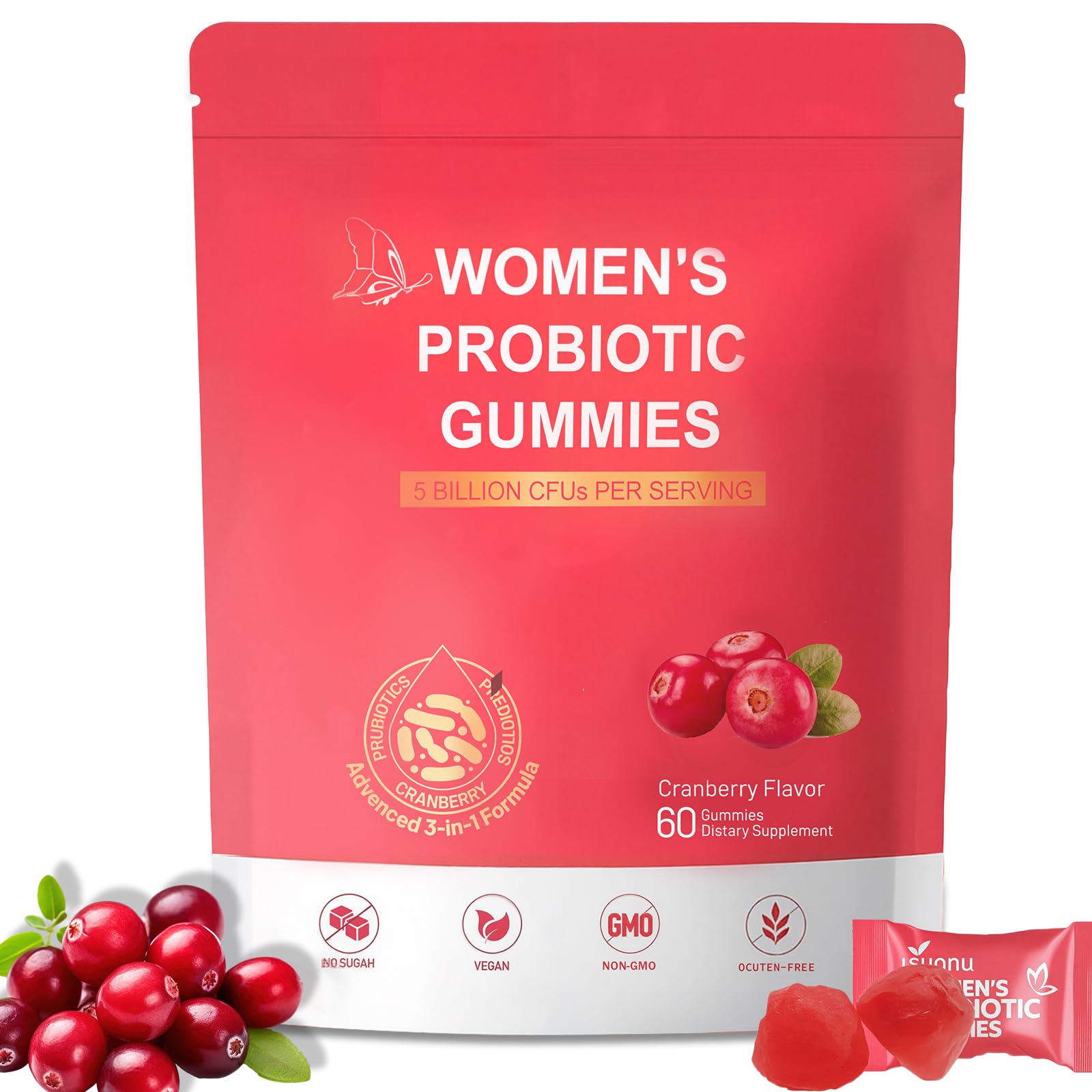 ZEYARUIBO Vaginal Probiotic Gummies bottle – front view