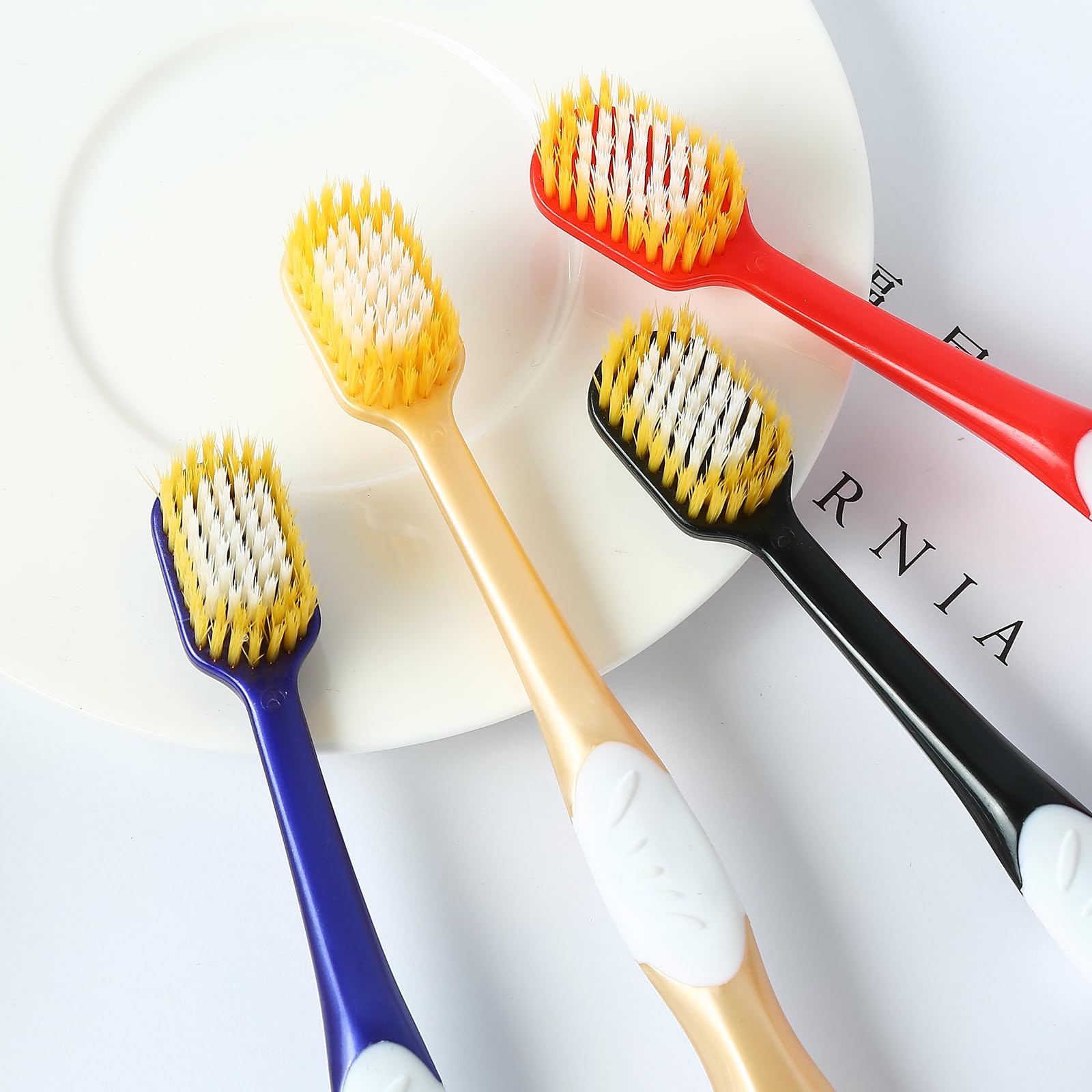 Brushing action emphasizing deep cleaning and plaque removal