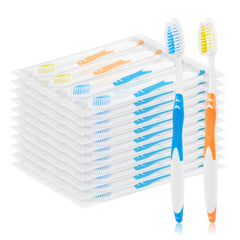 Zhjianup 100 pcs disposable toothbrushes - color 1, individually wrapped