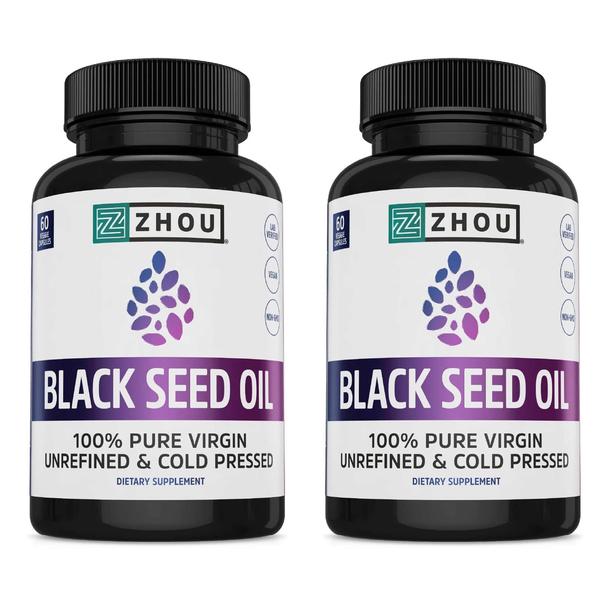 ZHOU Black Seed Oil Capsules bottle with Nigella Sativa oil