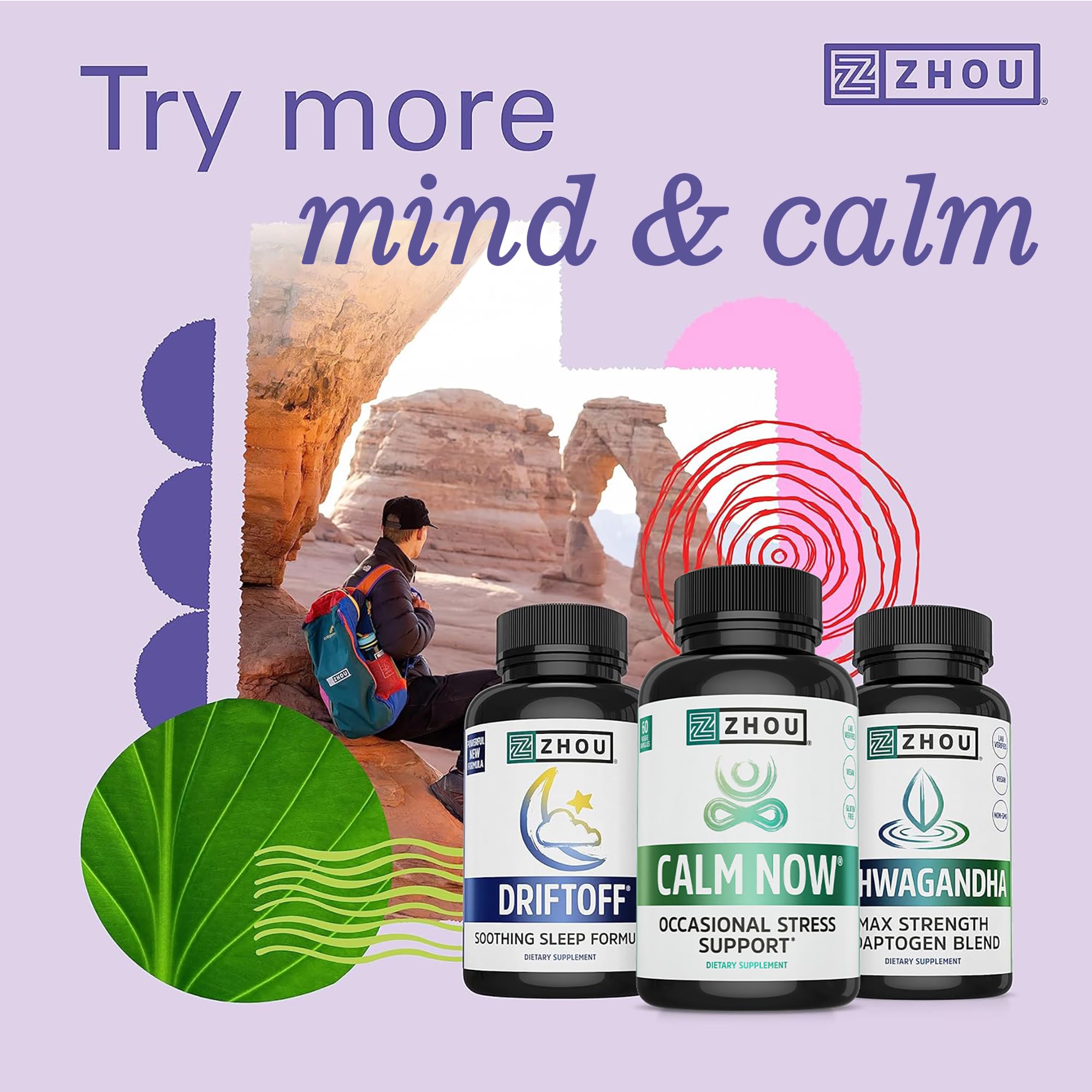 B vitamins included in Zhou Calm Now supplement