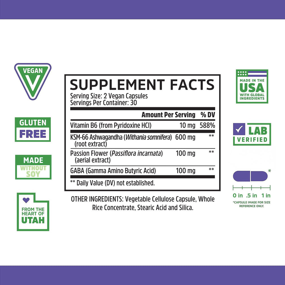 Close-up of Zhou Calm Now capsules