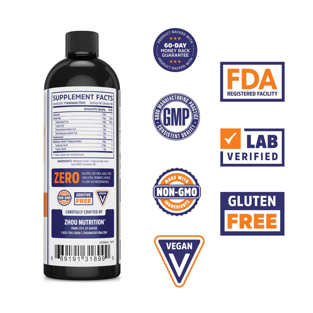 Pouring ZHOU MCT Oil into coffee