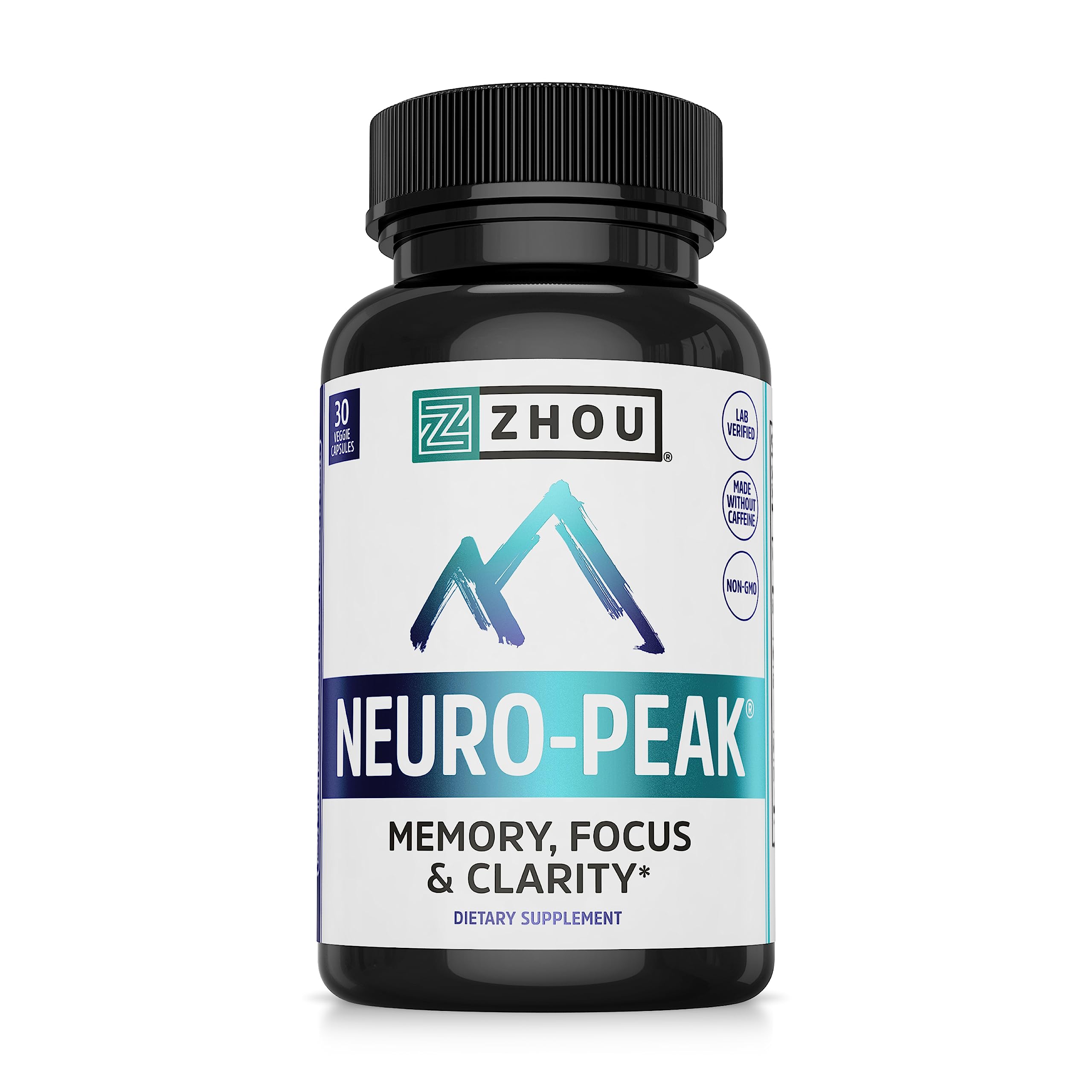 Front view of Zhou Neuro-Peak bottle