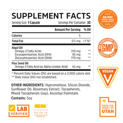 Vegan omega-3 capsules from ZHOU Plant-Based Omegas