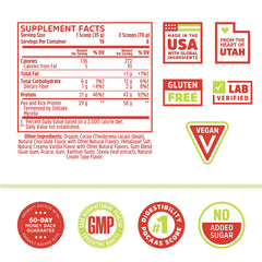 ZHOU Plant Complete label nutrition shows complete amino acids for balanced vegan muscle support
