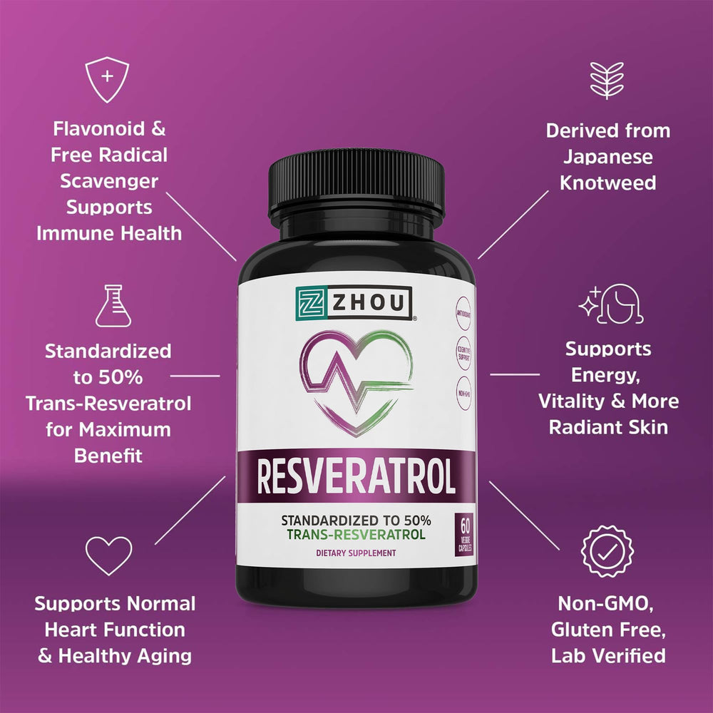Resveratrol promoting heart health and antioxidant benefits