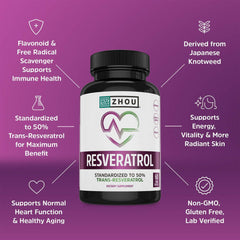 Resveratrol promoting heart health and antioxidant benefits