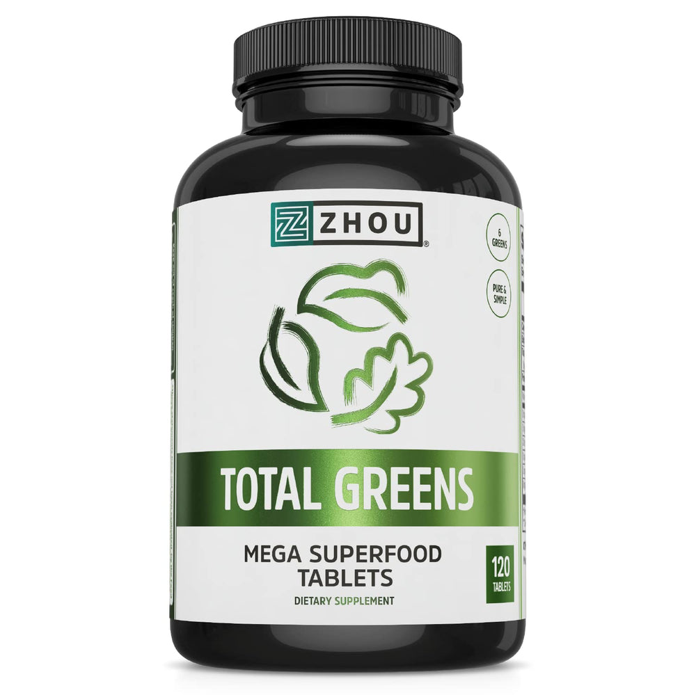 Zhou Total Greens bottle showing 120 tablets