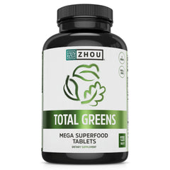 Zhou Total Greens bottle showing 120 tablets