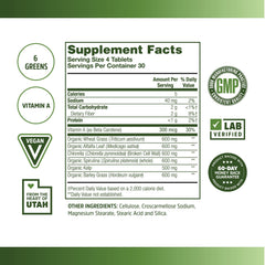 Close-up of spirulina and chlorella ingredients in Zhou Total Greens