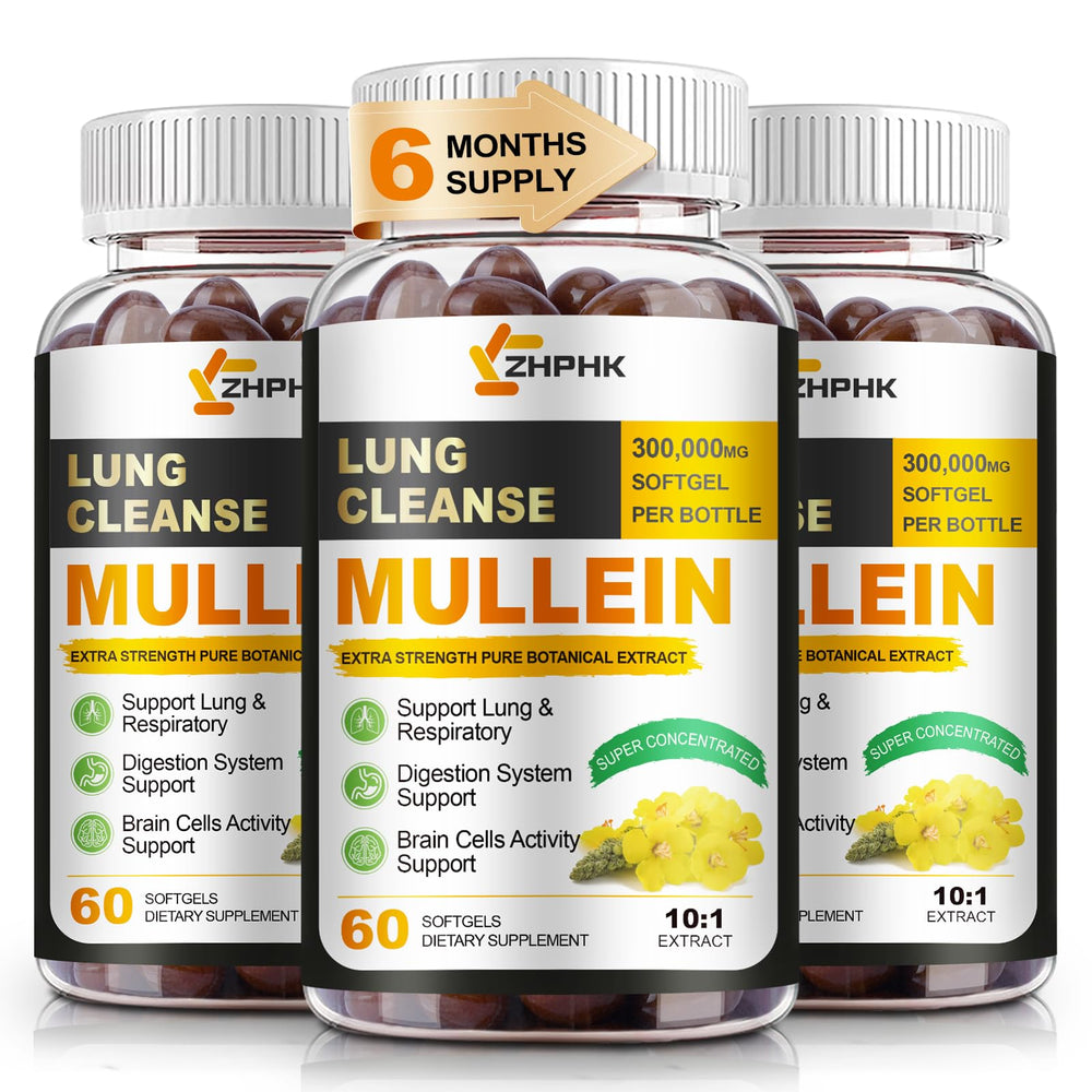 Bottle of ZHPHK Mullein Leaf Extract Softgels