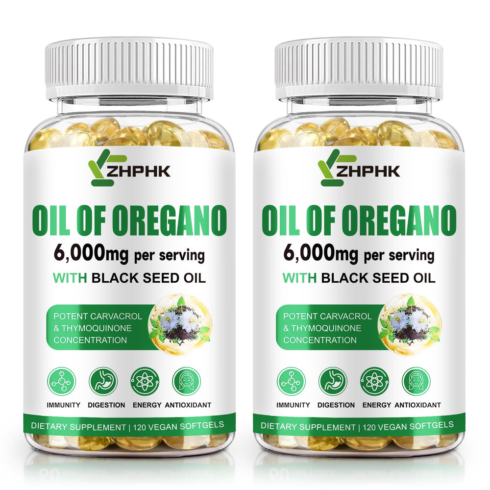 ZHPHK Oregano Oil Capsules bottle with label