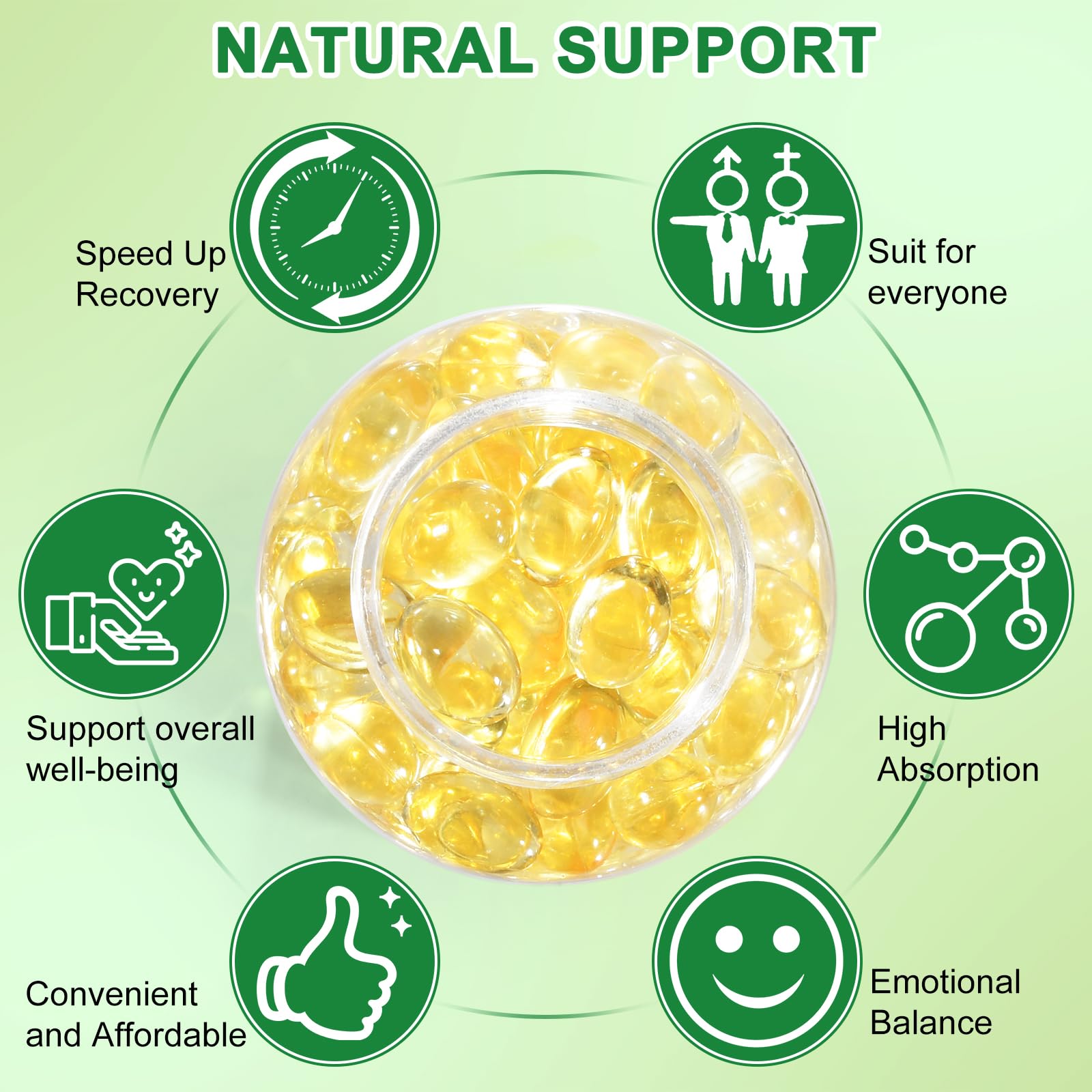 All-natural ingredients: oregano oil and black seed oil icons