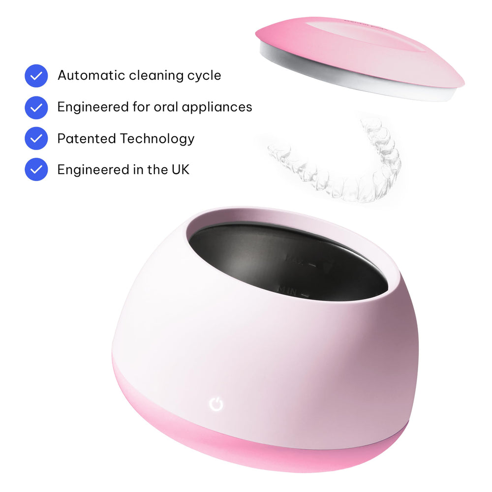 Product shot of Zima Dental Pod Ultrasonic Cleaner on white background