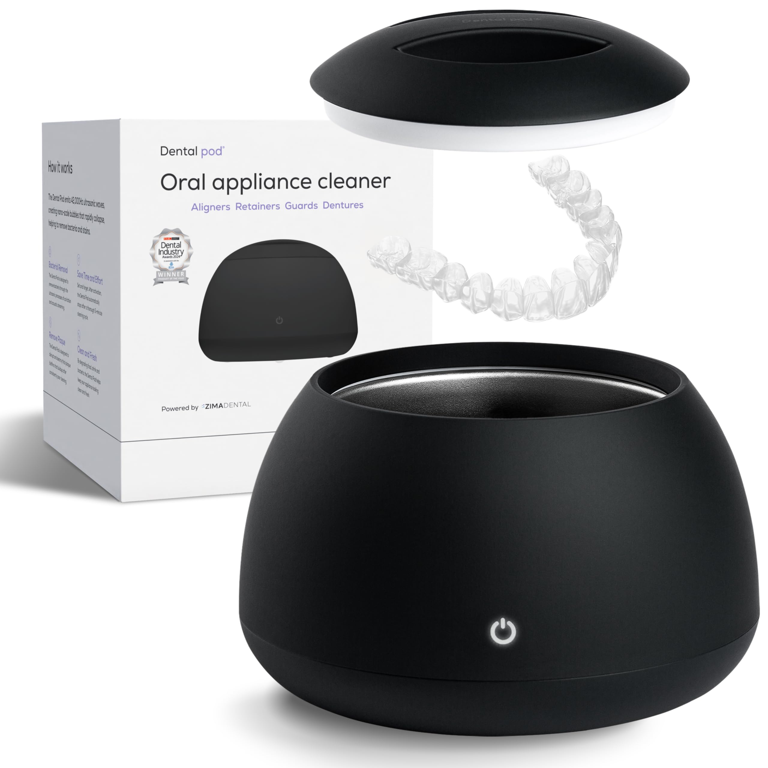 Zima Dental Pod Ultrasonic Retainer Cleaner front view