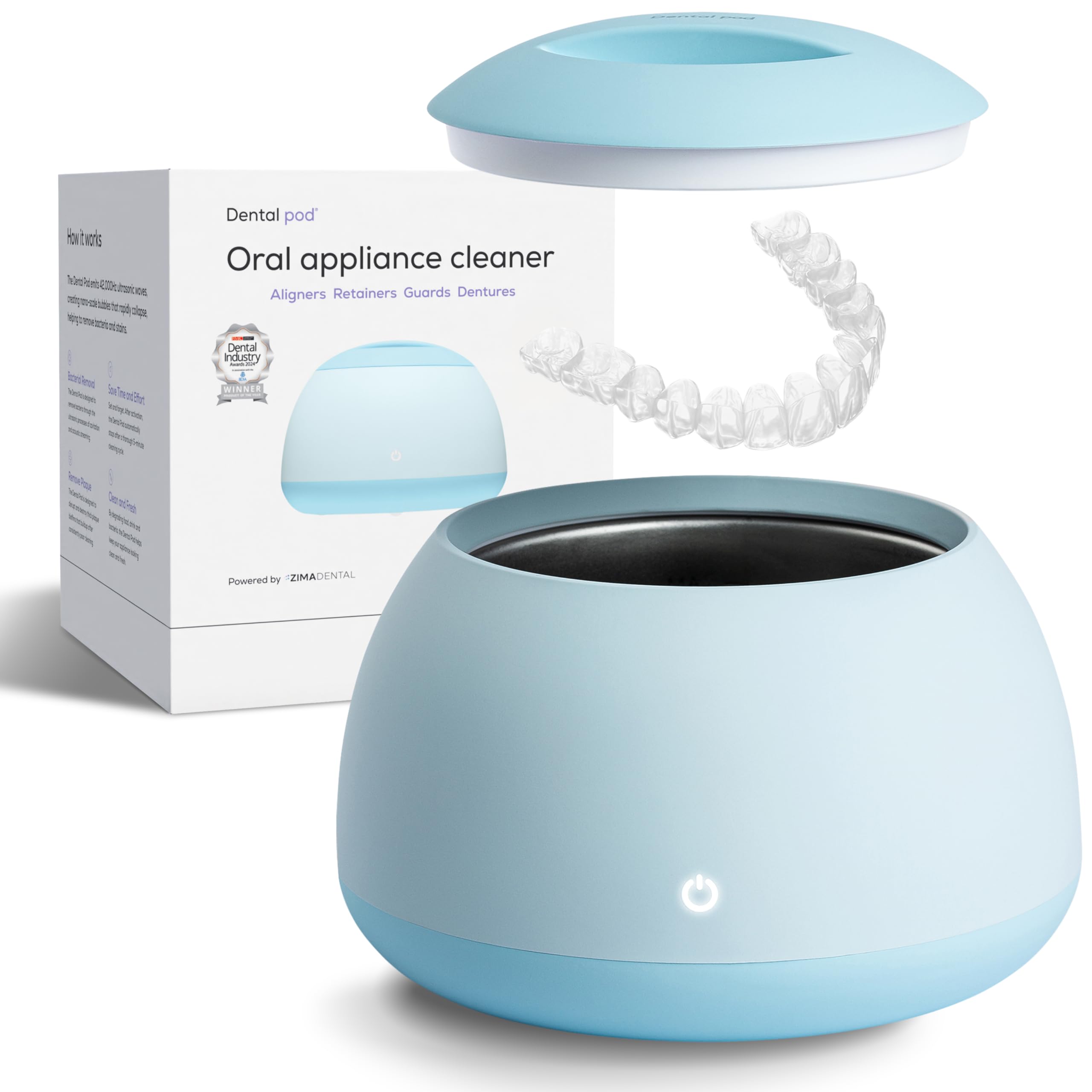 Zima Dental Pod Ultrasonic Retainer Cleaner front view