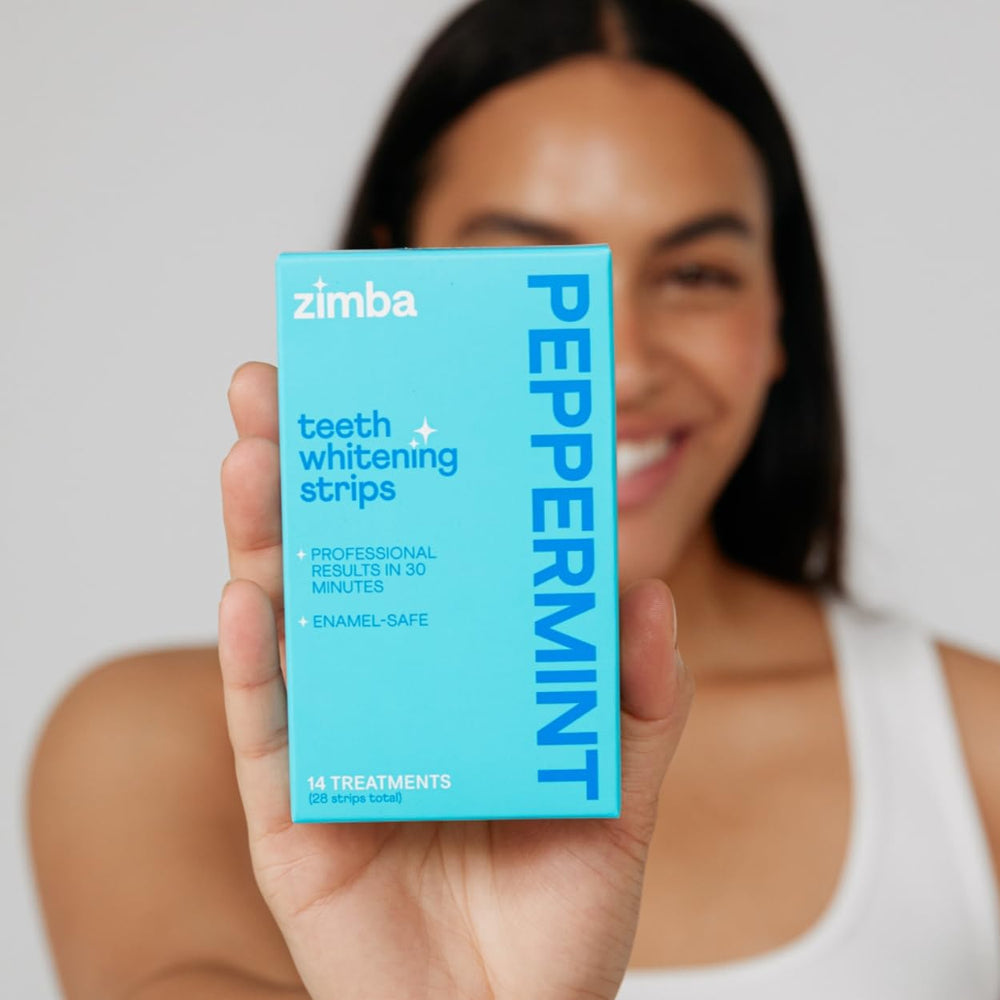Non-slip adhesion design on Zimba whitening strips
