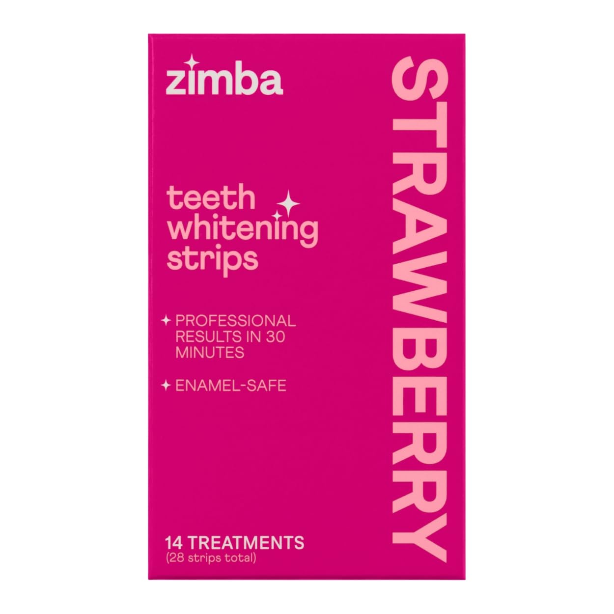 Zimba Strawberry Teeth Whitening Strips packaging