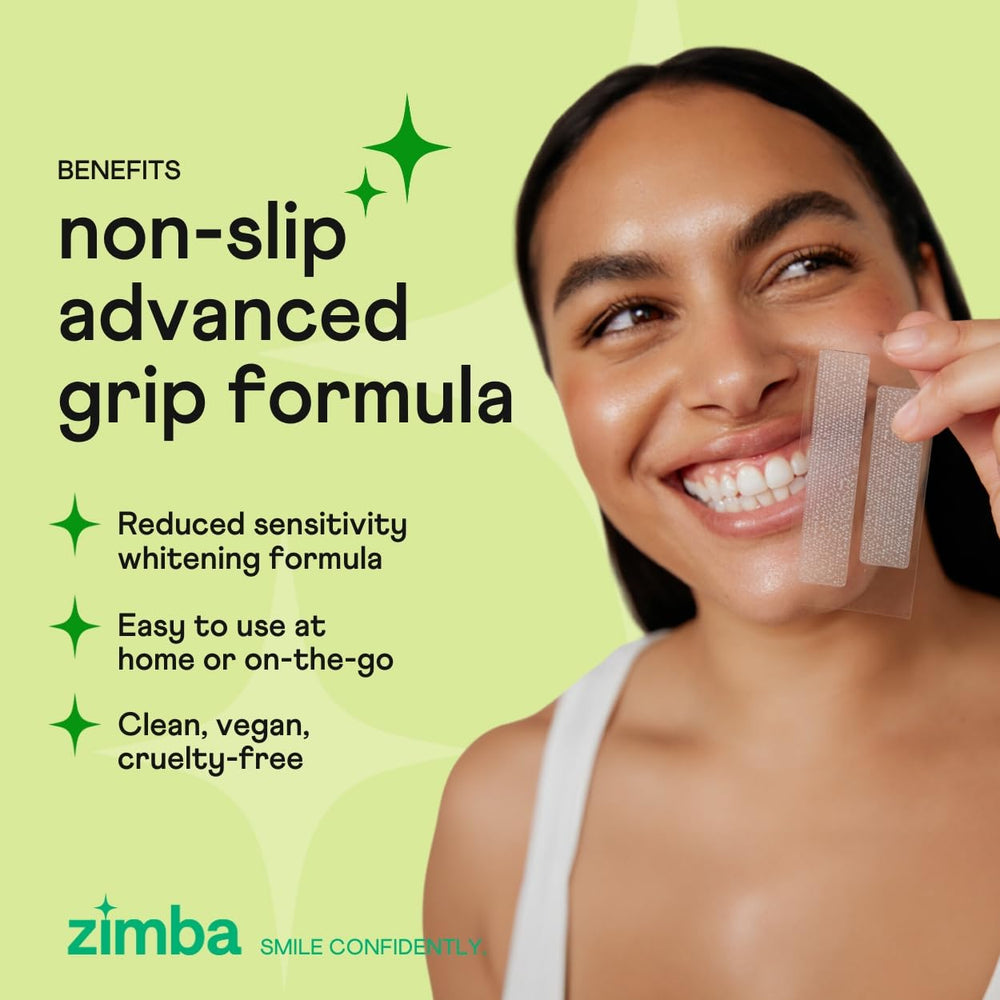 Spearmint flavored Zimba whitening strips packaging